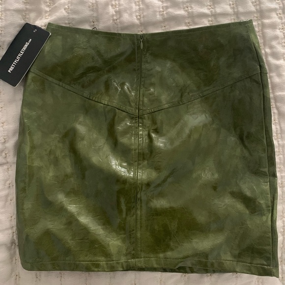 PLT green pleather skirt - Picture 1 of 1
